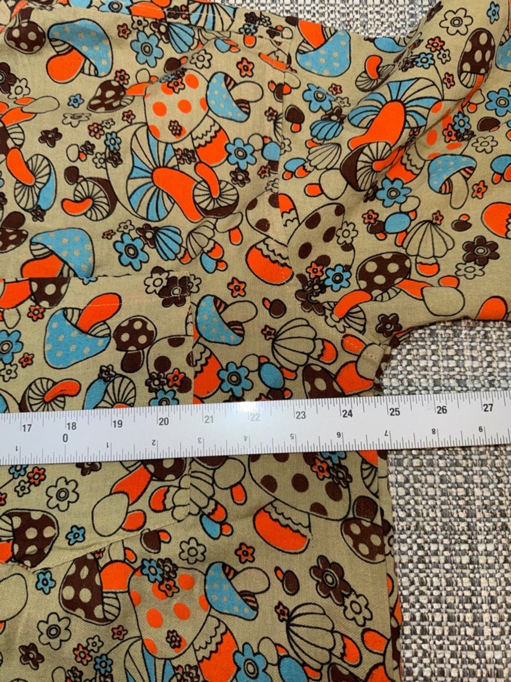 Kathmandu Imports Mushroom Handmade Short-Sleeve Tunic Shirt Hippie Lagenlook - Picture 10 of 13